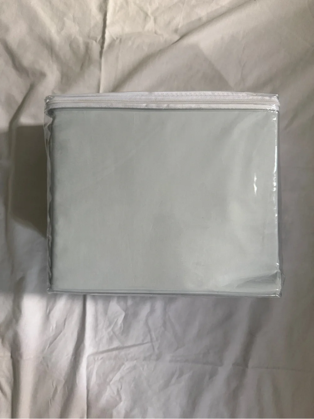Vermont Country Store Clothesline Crisp Sheet Set - Light Blue/Gray